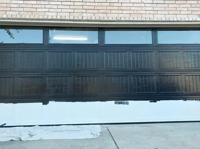 Garage door painting before